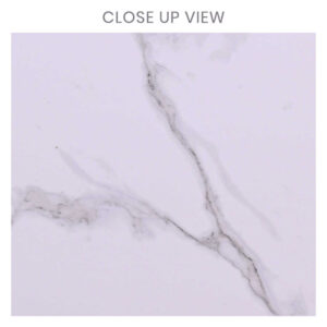 Elis Satvario White 600x600 Carved Marble Effect Porcelain Tile - Close Up
