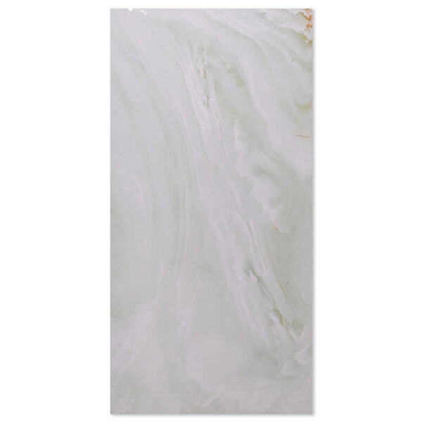 Vanilla Mint Green 600x1200 Polished Onyx Effect Porcelain Tile Main