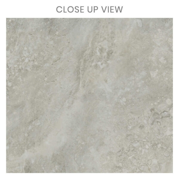 Zuric Natural Grey 600x600 Polished Stone Effect Porcelain Tile Close Up