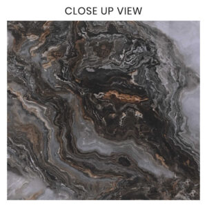 Volcano Adron Brown 600x1200 Polished Onyx Effect Porcelain Tile - Close Up