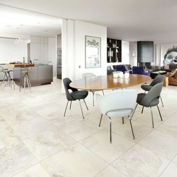 Durango Washed Cream 610x610 Matt Stone Effect Porcelain Tile Render