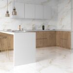 Regent Gold 600x600 Satin Matt Marble Effect Porcelain Tile Render