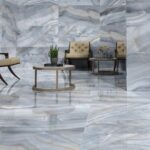 Glamour Smerato Blue 600x1200 Polished Marble Effect Porcelain Tile Render