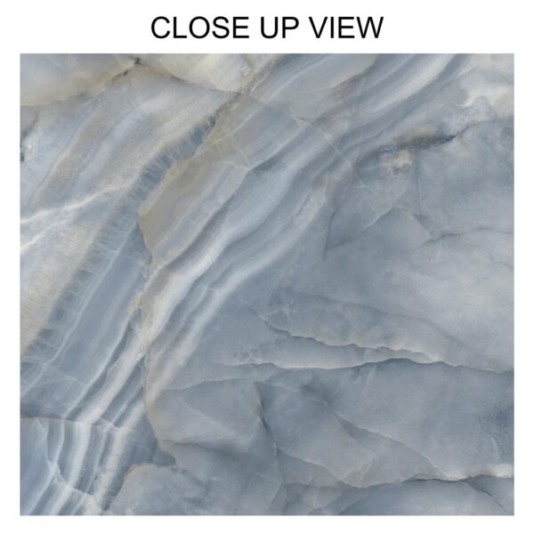 Glamour Smerato Blue 600x1200 Polished Marble Effect Porcelain Tile Close Up