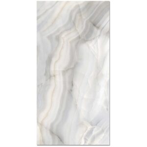Glamour Perla Grey 600x1200 Polished Marble Effect Porcelain Tile - Main