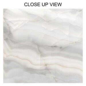 Glamour Perla Grey 600x1200 Polished Marble Effect Porcelain Tile - Close Up