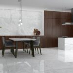 Iceland White 600x1200 Polished Onyx Effect Porcelain Tile Render