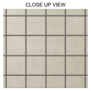 Weller Perla Grey 300x300 Matt Mosaic Porcelain Tile - Close Up