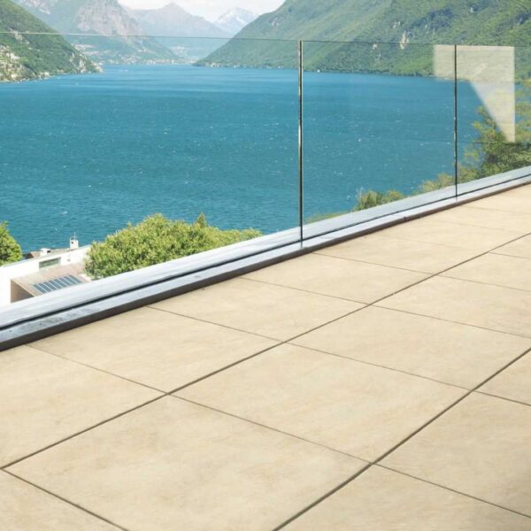 Moonstone Cream 600X600 Outdoor Tiles Render