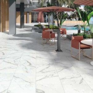 Kinsale Grey 600X600 Marble Effect Outdoor Tile - Render 3