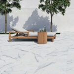 Kinsale Grey 600X600 Marble Effect Outdoor Tile Render